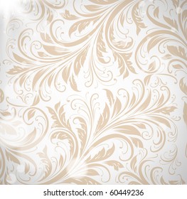 Seamless wallpaper pattern, white