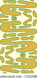Seamless wallpaper pattern of yellow organic shapes