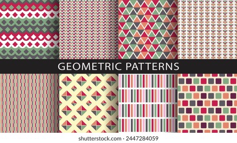 Seamless wallpaper patterns for design. Vector illustration.