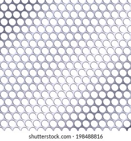 Seamless wallpaper. Perforation closeup with light metal shade