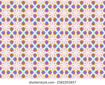 Seamless Wallpaper Perspective Tile Texture Graphic Fashion Endless Shape Cloth Background Art Interior Visual Fabric Luxury Digital Decoration Design Template Symmetric Textile Geometric Pattern.