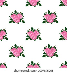 Seamless wallpaper pink roses 