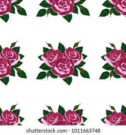 Seamless wallpaper pink roses 