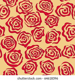 Papel de paredes sin foco con rosas rojas. Cada rosa es único