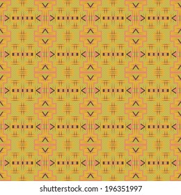 Seamless wallpaper in retro colors. Geometric pattern. Abstract design   