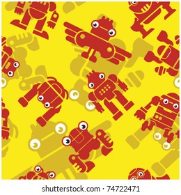 seamless wallpaper with robot