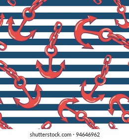 seamless wallpaper with sea anchors