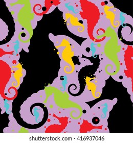 seamless wallpaper seahorse