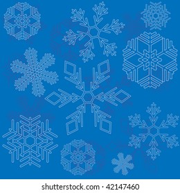 Seamless wallpaper with snowflakes