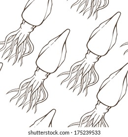 seamless wallpaper with squid