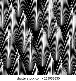Seamless wallpaper with stylized white grass on black