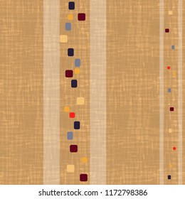 Seamless wall-paper template with geometric colored shapes.