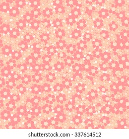 Seamless wallpaper textile surface pattern with dots flowers. 