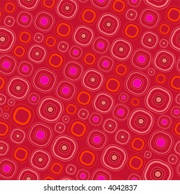 Seamless wallpaper tile pattern rounded square design, reddish motif, vector illustration