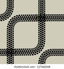 Seamless wallpaper tire tracks pattern illustration vector background