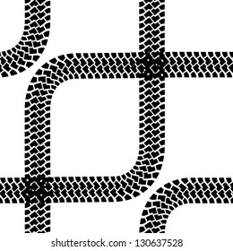 Seamless wallpaper tire tracks pattern illustration vector background