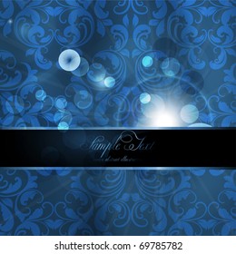 Seamless Wallpaper, Vector Background, Silk, blue