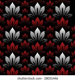 Seamless wallpaper vector illustration floral background.