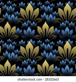 Seamless wallpaper vector illustration floral background.