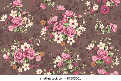 seamless wallpaper vintage rose pattern