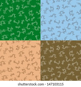 seamless wallpaper with worms