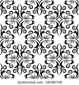 seamless wallpaper.arabesque pattern.floral background 