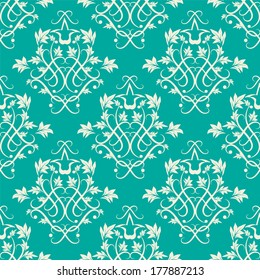 seamless wallpaper.calligraphic pattern. flower background