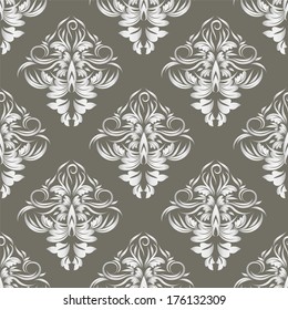 seamless wallpaper.damask pattern.floral background