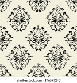 seamless wallpaper.damask pattern.floral background