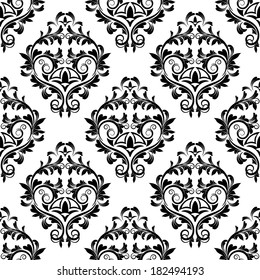 seamless wallpaper.damask pattern.floral background