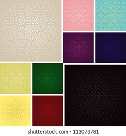 Seamless wallpapers - set of ten colors.