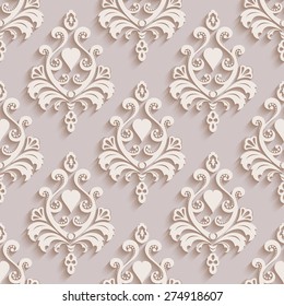 Seamless wallpapers in the style of Baroque . Can be used for backgrounds and page fill web design