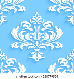 Seamless wallpapers in the style of Baroque . Can be used for backgrounds and page fill web design. Vector illustration.