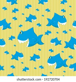 seamless wallpaper.shark.vector.