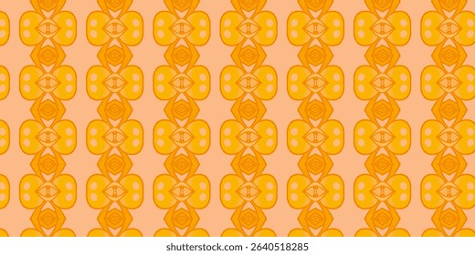 Seamless Warm Yellow and Orange Pattern – Retro-Inspired Abstract Design