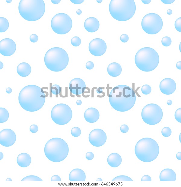 Seamless Water Bubble Pattern On White Stock Vector (Royalty Free ...