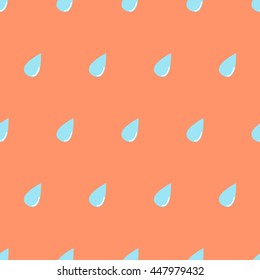 Seamless Water Drop Pattern. / Cute Pattern.