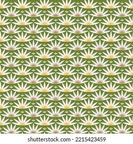 Seamless water lily pattern. Floral background. Vector illustration. Design for web, wallpaper, wrapping, textile, print, fabric, cover, fashion. 