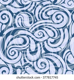 Seamless water ornament with ethnic elements