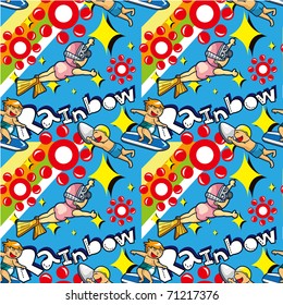 seamless water sport pattern