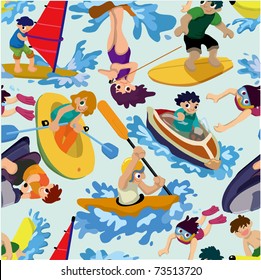 seamless water sport pattern