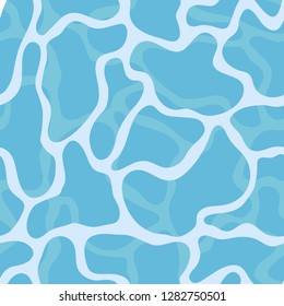 Seamless water surface texture with sun reflections. Vector illustration.