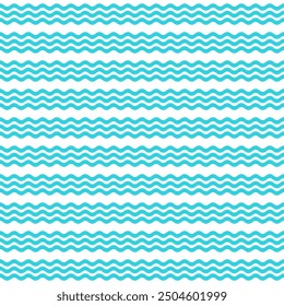 seamless water wave line pattern and background vector illustration