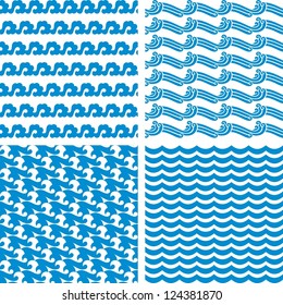 Seamless water wave patterns