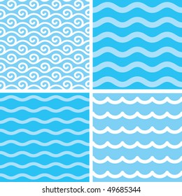 Seamless water wave patterns