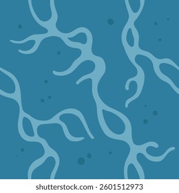 Seamless water waves organic pattern