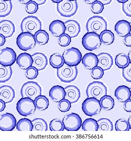 Seamless watercolor abstract shape pattern. Vector illustration