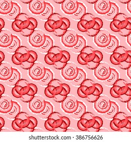 Seamless watercolor abstract shape pattern. Vector illustration