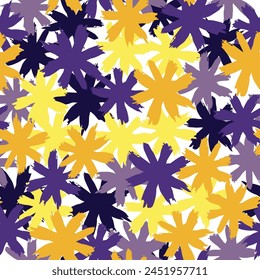 Seamless watercolor botanical pattern. Abstract intricate flower design. 