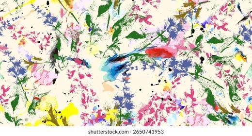 Padrão botânico de aquarela sem costura. Bouquet desenhado à mão de lírios calla, botões de outono e folhas inspiradas em cerâmica em um fundo verde macio.